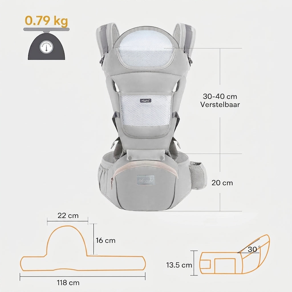 Ergonomische Draagzak met Heupzitje